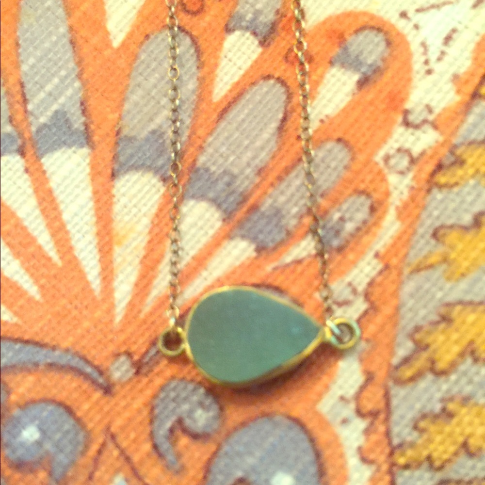 Aqua druzy necklace